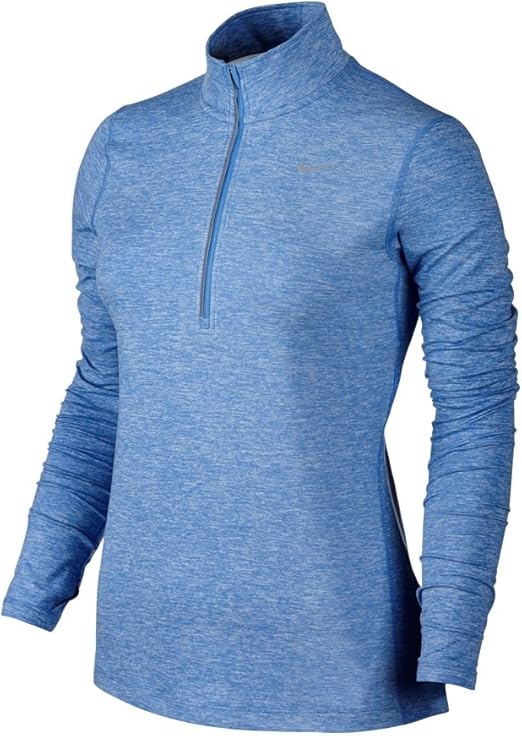 nike women's half zip blue