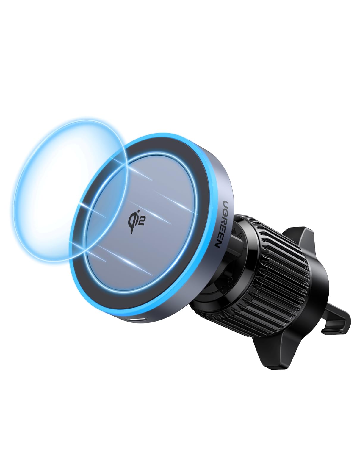 UGREEN 15W Wireless Car Mount Charger, Qi2 MagSafe Compatible Charging, Air Vent Magnetic Charger Compatible with iPhone Air/17/16/15/15 Plus/15 Pro/15 Pro Max/14/13/12