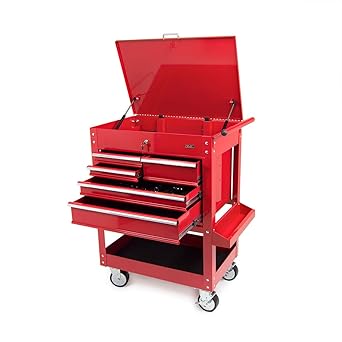 Wolf Professional Mobile Cabinet Work Service Station Tool Cart Parts Trolley Wheel Mounted With Locking Drawers Includes Drawer And Tray Liners Workshop Mechanic Garage Amazon Co Uk Business Industry Science