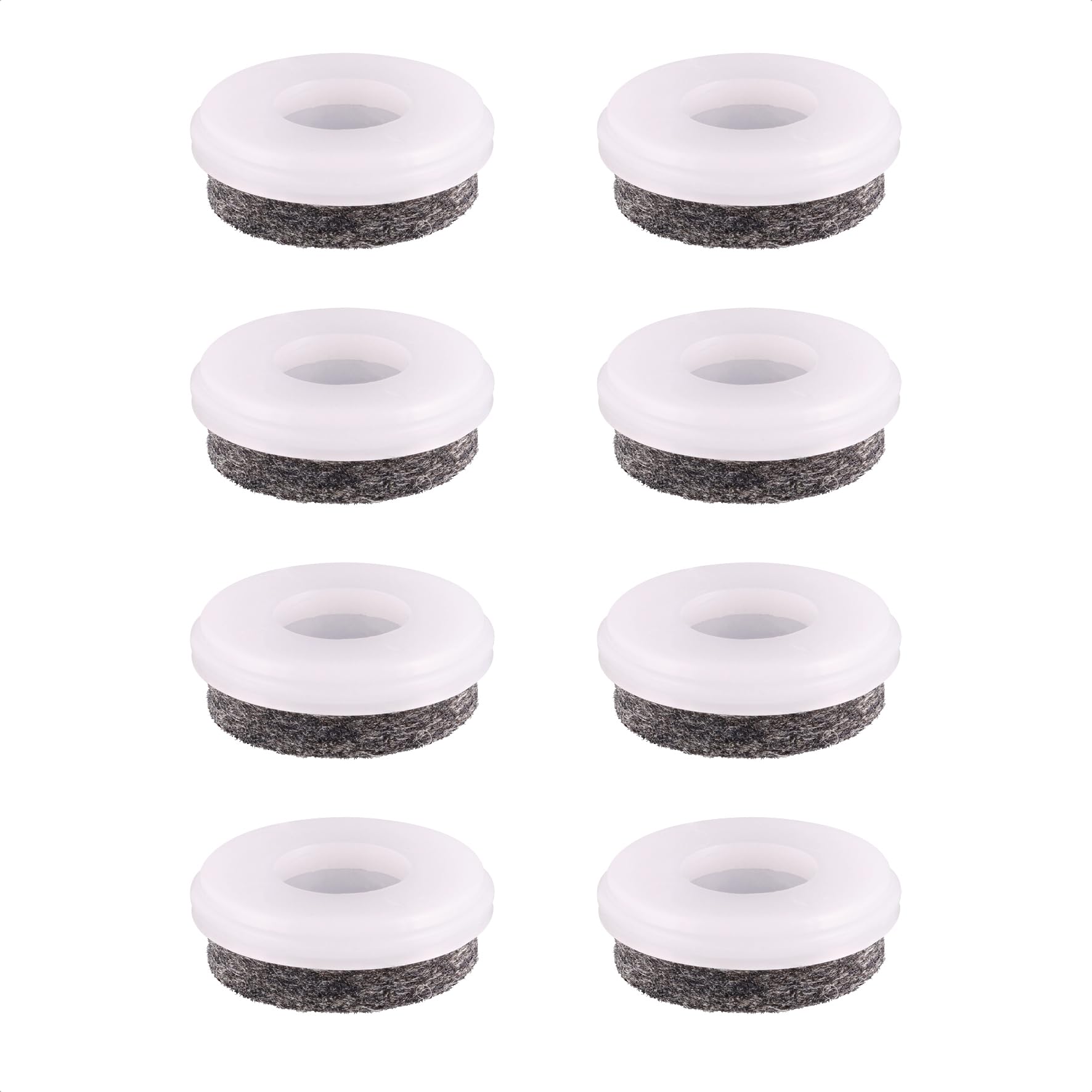 WAGNER QuickClick® Felt glides furniture glides chair glides replacement I 8pcs. set replacement glides exchangeable - wool felt ULTRASOFT - Ø 25 mm - for base Ø 25 mm - Made in Germany - 15829400