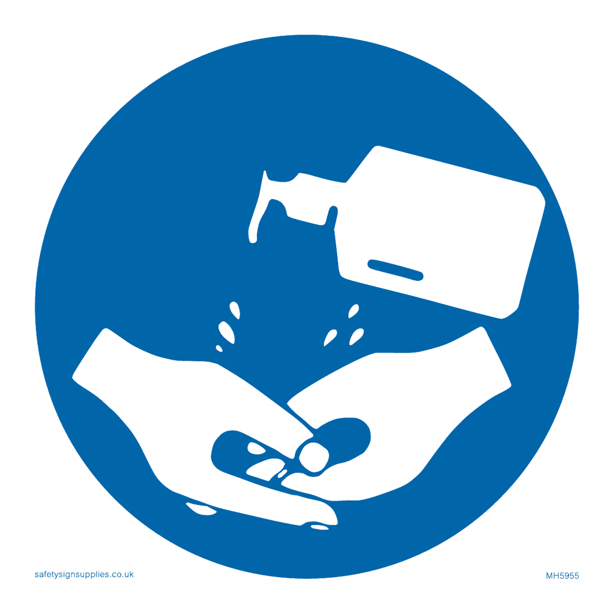 Hand sanitiser symbol Sign - 100x100mm - S10