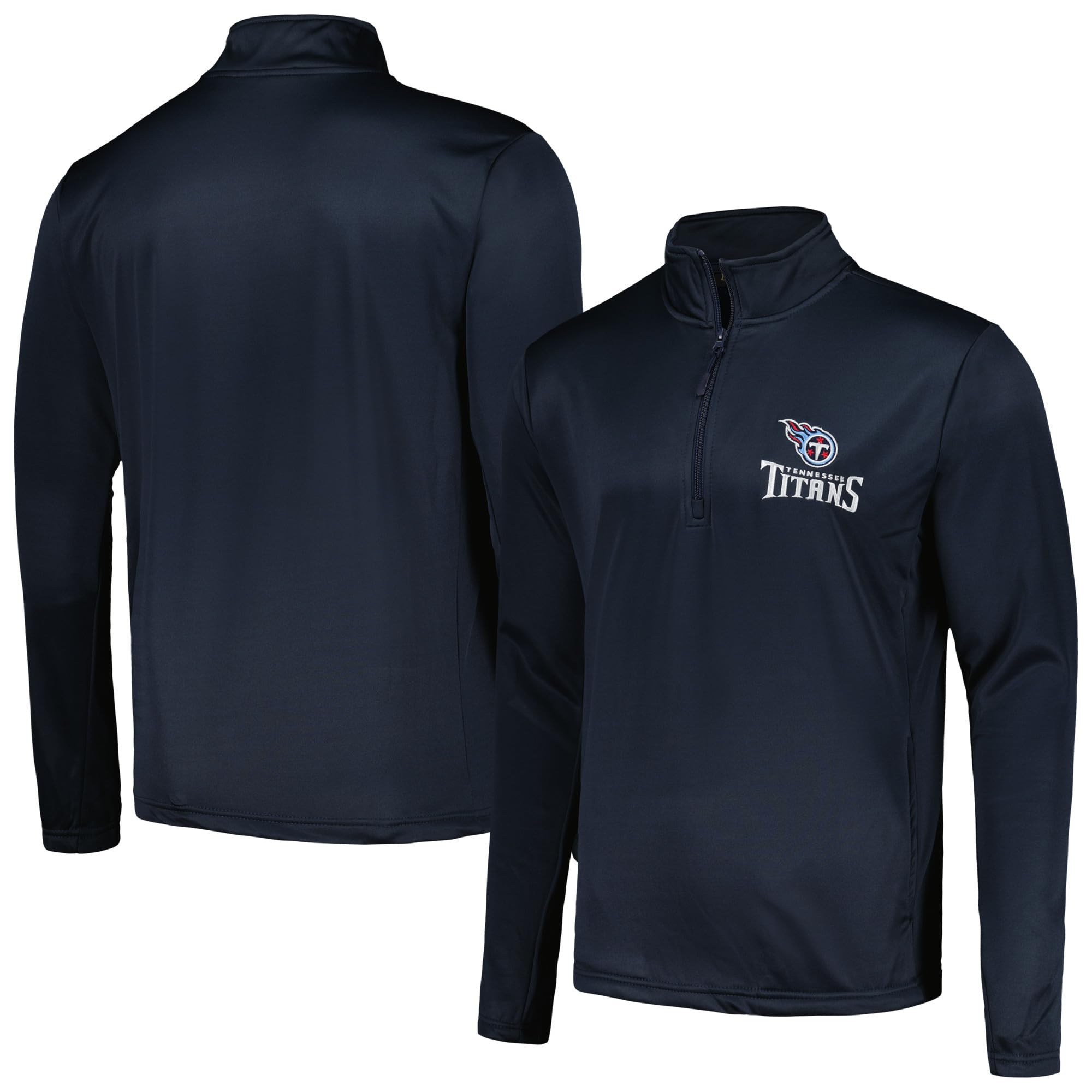 dunbrooke Men's Navy Tennessee Titans All-Star Tech Quarter-Zip Top Image