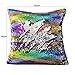 Play Tailor Sequin Pillow Cover Cushion Covers 16x16in Flip Sequins Decorative Throw Pillow Case, Silver and Rainbow Wave