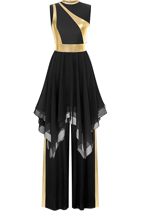 Vestidos De Danza HULIJA Women Metallic Liturgical Praise Dance