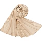 Piewag Hijab Scarf for Women Soft Cotton Muslim Jersey Hijab Head Wrap Scarves Fashion Long Scarf Shawls