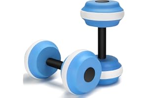 CARPERIPHER Aquatic Dumbbells, 2PCS Water Aerobic Exercise Foam Dumbbell Pool Resistance, Detachable Water Aqua Fitness Barbells Hand Bar Exercises Equipment for Weight Loss