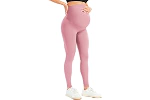 BONVIGOR Women's Maternity Leggings Over The Belly Bump Workout Full Length Leggings Running Active Yoga Pants