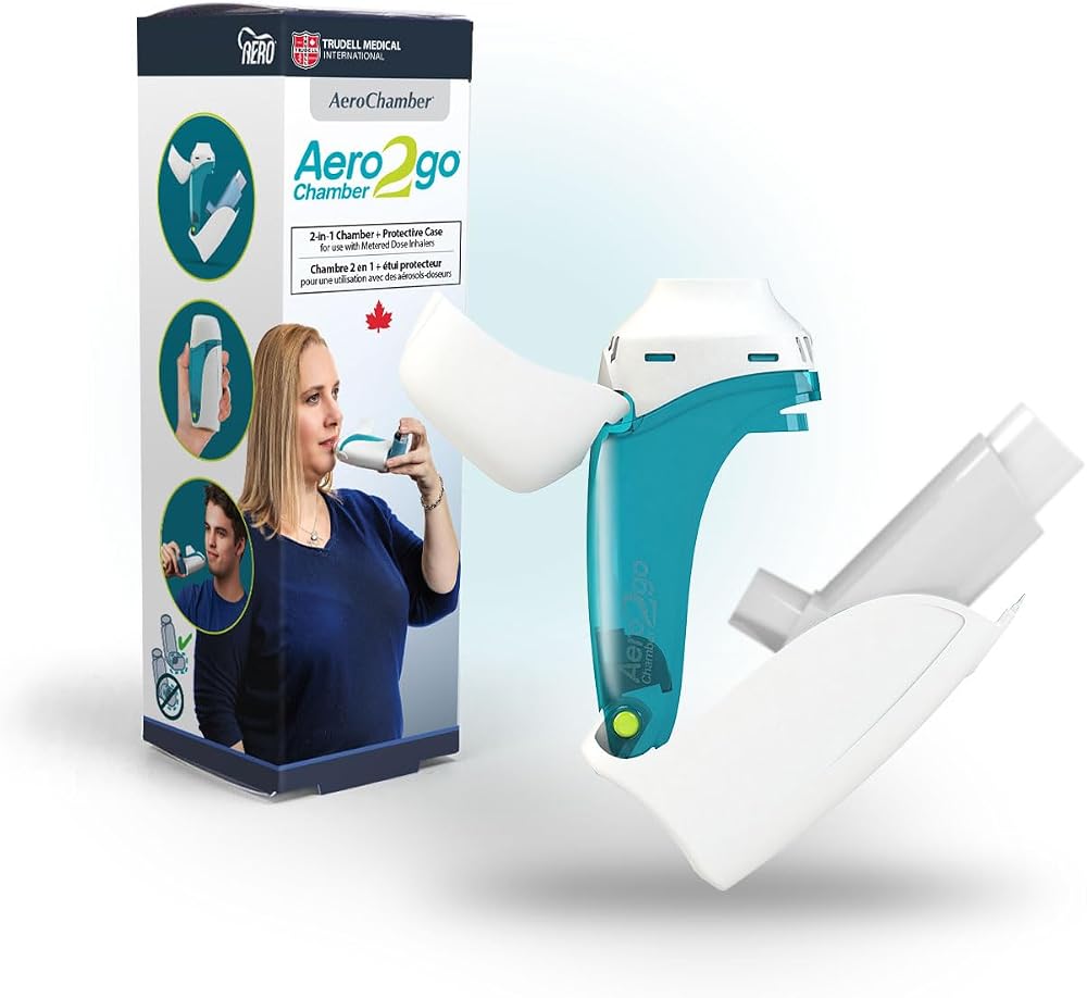 AeroChamber2go Portable Inhaler Spacer & Case for Metered Dose Inhalers