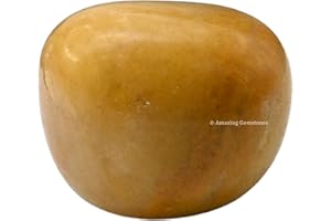 AMAZING GEMSTONE 1 oz Yellow Jasper Crystal Tumbled Stones Polished Rocks - Natural Gem Stones for Healing - DIY Crystals for Protection