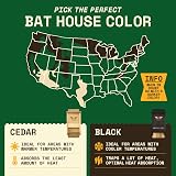 WildYard Wooden Bat Box Single Chamber Black Weatherproof Easy Hang Garden view 6