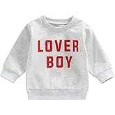 FIOMVA Baby Girl Boy Valentine's Day Outfits Love Print Long Sleeve Pullover Sweatshirt Overszied Sweater Fall Winter Clothes