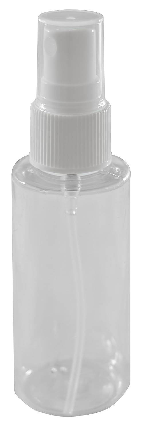 10-2 oz Clear PET Bottle with White Fine Mist Sprayer: Beauty