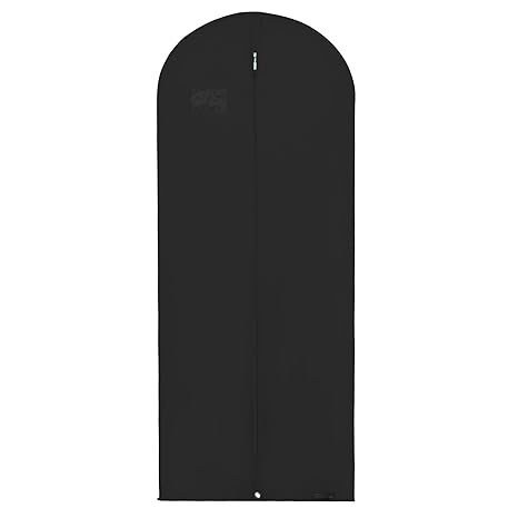 Hangerworld Atmungsaktive Bekleidungsschutzhülle 152cm Schwarz Kleidersack Kleiderhülle