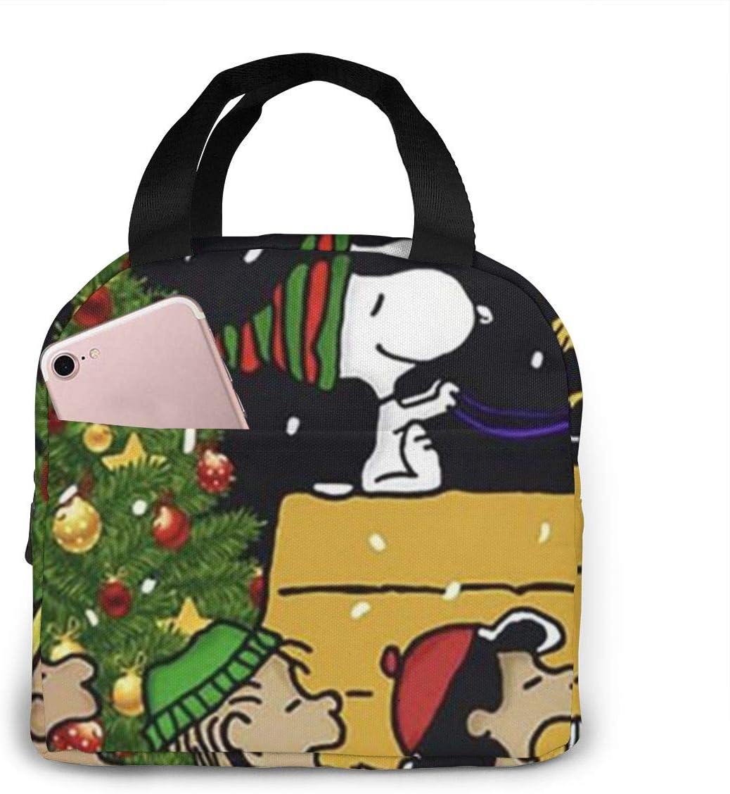 Lunch Bag Xmas Snoopy Insulated Lunch Box For Men & Women Meal Prep Lunch Tote Bag