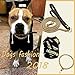 4ft Dog Leash Metal Long 18K Gold Chew Proof Indestructible Cool Best Leash Chain Link for Pet Durable Large with Leather Handle (Thick Stainless Steel)
