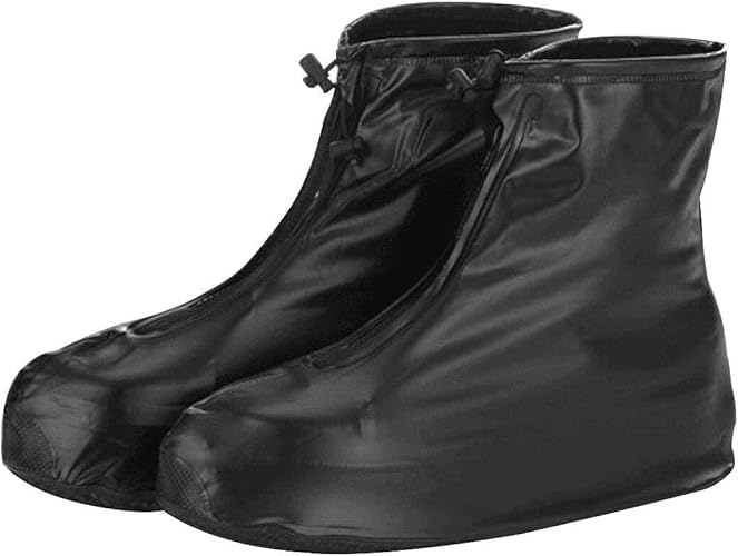 Amazon Benranレインシューズカバー 防水 軽量 滑らない アップグレード 内部は防水シート付属 携帯可レインブーツ 雨 雪 泥除け 梅雨対策 突然の雨も余裕で対応 通勤 通学にレインシューズ男女兼用 L 黒 Benran シューズカバー