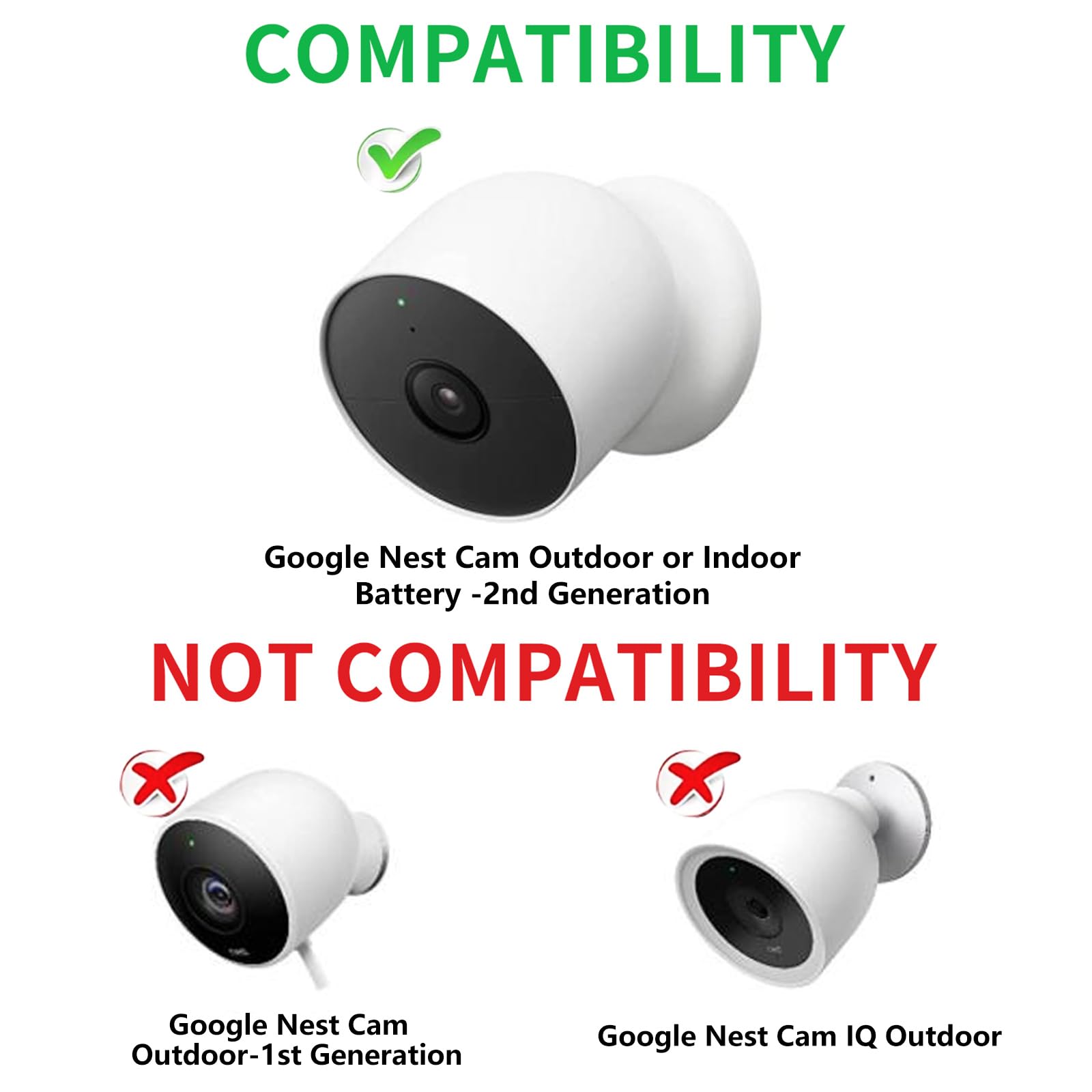 Google Nest Cam (Battery) Power Cable 30ft/9.1m Waterproof Outdoor Cable for Continuous Charging Nest Camera (White)