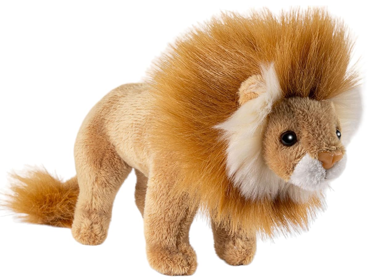 Carl Dick Lion standing about 7 inches/20cm long, about 4.5 inches/11cm high, Plush Toy, Soft Toy 3411003