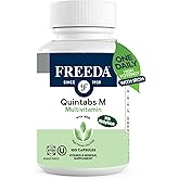 FREEDA Multivitamin – Quintabs-M with Iron – Kosher Multi Vitamins Supplements for Women Health - Multivitamins for Women & Iron-Deficient Men Adult Vitamins Multivitamin (100)