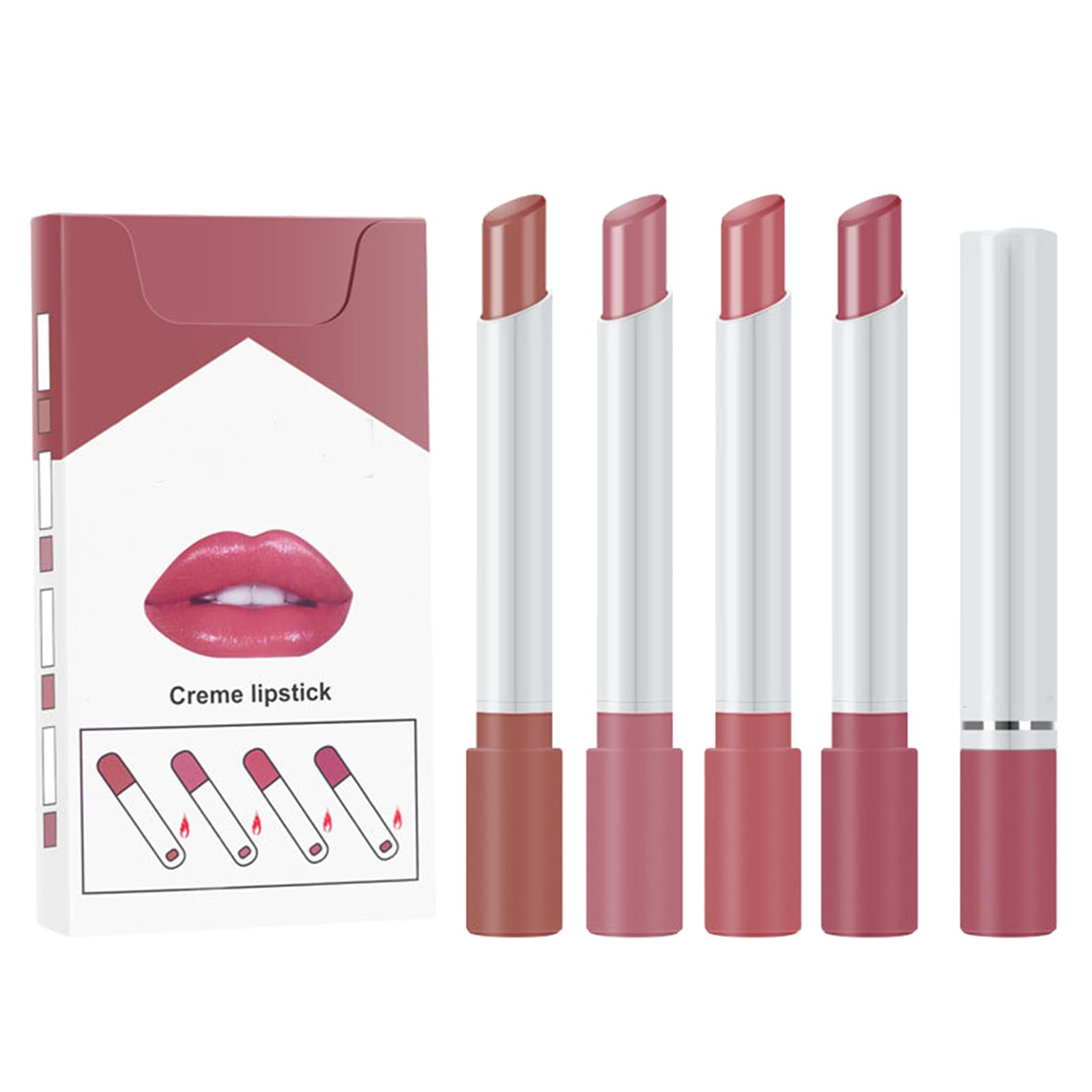 Lip Gloss, Plumping Lip Gloss Sets, Highly Pigmented Lipstick Non-Stick Cup Not Fade Waterproof Lipgloss, Velvet Nude Lipsticks For Women Long Lasting, Micro Shimmer Lip Stain (4 Colors)