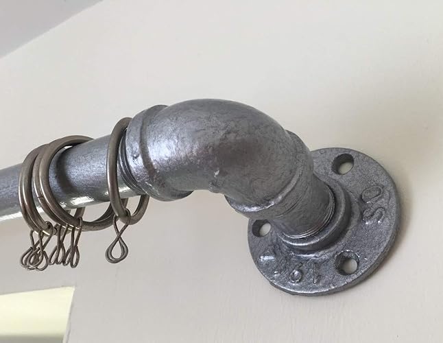 Vintage Curtain Rail Pole Made From Industrial Galvanised 3 4