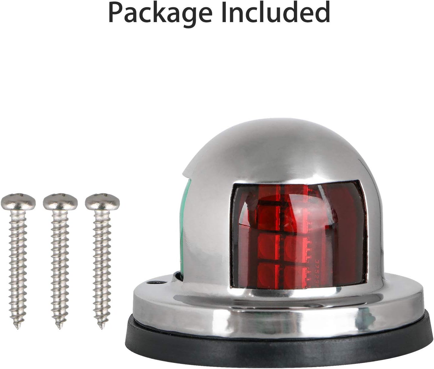 Linkstyle 12v Marine LED Boat Navigation Lights, Waterproof Marine Navigation Lamp Marine Boat Bow Lights with Red and Green LED for Boat Pontoon Yacht Skeeter[Stainless Steel Shell] : Sports & Outdoors