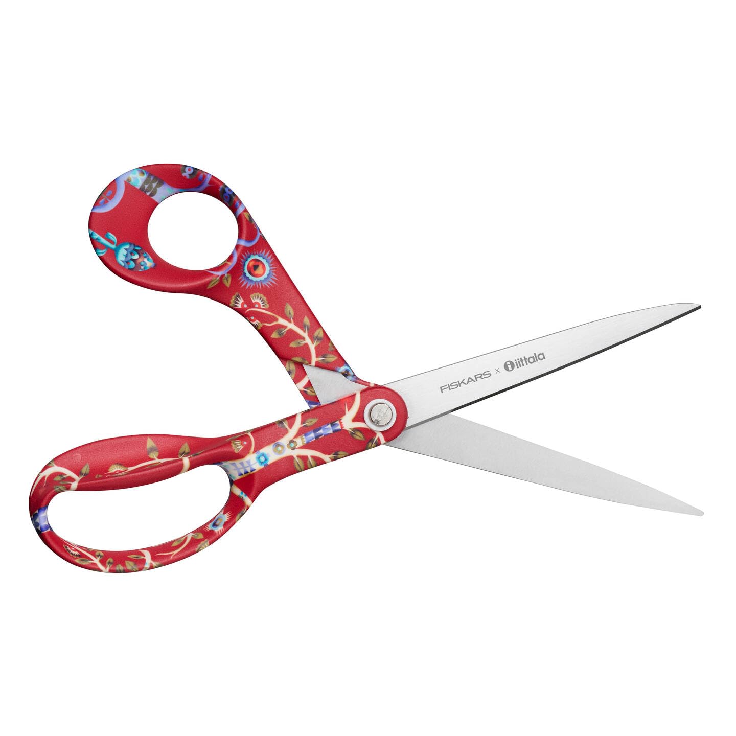 Fiskars X Iittala scissors with Taika design, right-handed, length 21 cm, stainless steel blades, Taika red , 1071491