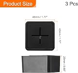 sourcing map 3pcs Self Adhesive Hooks Waterproof ABS Silicone Black view 2