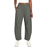 Ugerlov Womens Barrel Ankle Pants Quick Dry Lightweight Hiking Pants Wide Leg High Waisted Baggy Trousers with Pockets