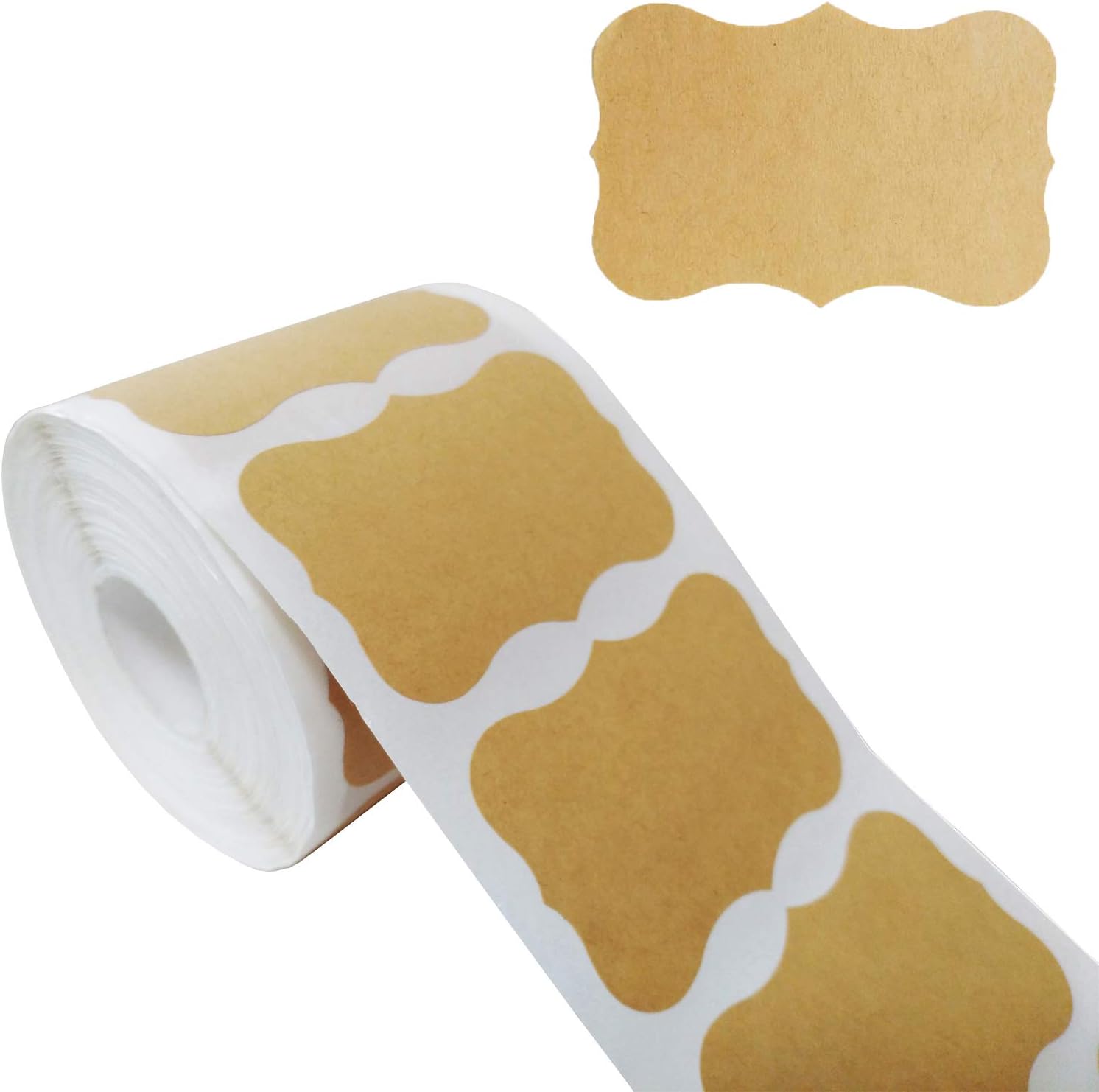 Kraft Paper Sticker Labels, Rectangle Writable Labels, Gift Tag