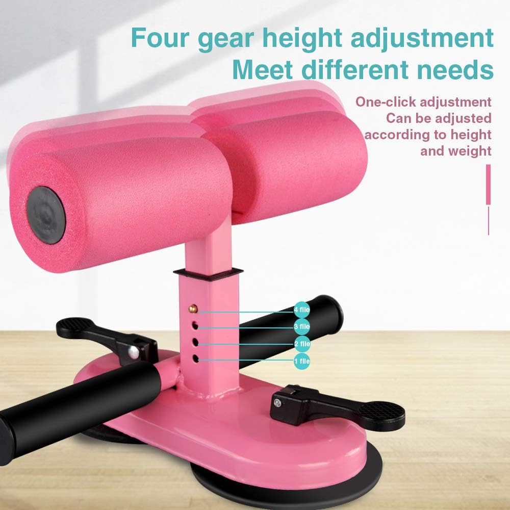 LuSitabqi Sit Up Equipment Bar, 2 Suction Cups Sit Up Bar, Indoor Exercise Device, Adjustable Abdominal/Leg Muscle Strength Training Equipment (Pink Foam) : Sports & Outdoors