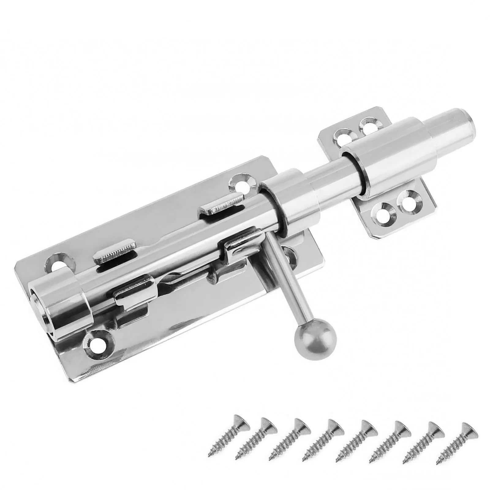 QINBINENG Combination Bolt Lock Gate Bolt Lock Shed Door Lock Heavy Duty Slide Gate Latch Bolt with Padlock Hole for House Barn Fence Shed Basement