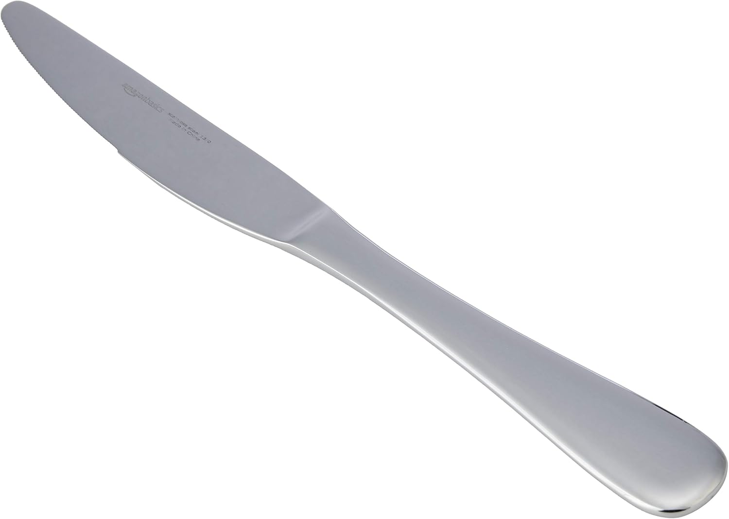 Amazon Basics Stainless Steel Dinner Knives with Round Edge, Pack of 12