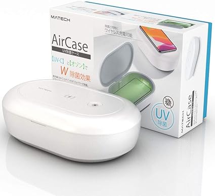 Amazon Matech Aircase 除菌ケース めざましテレビ出演 マスク スマホの99 9 除菌 オゾンとw除菌効果 Uv Cランプ 国内正規品24カ月保証 ホワイト Matech 歯ブラシ除菌器 通販