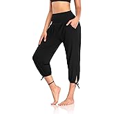 DIBAOLONG Womens Yoga Pants Capri Loose Workout Sweatpants Comfy Lounge Joggers with Pockets
