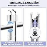 Alyvisun Shower Head Holder with 2 Hooks Chrome Adjustable 16-27mm view 5