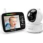Baby Monitor, Kidsneed Video Baby Monitor with Remote Pan-Tilt-Zoom Camera and Audio, Large Screen Night Vision, Two Way…