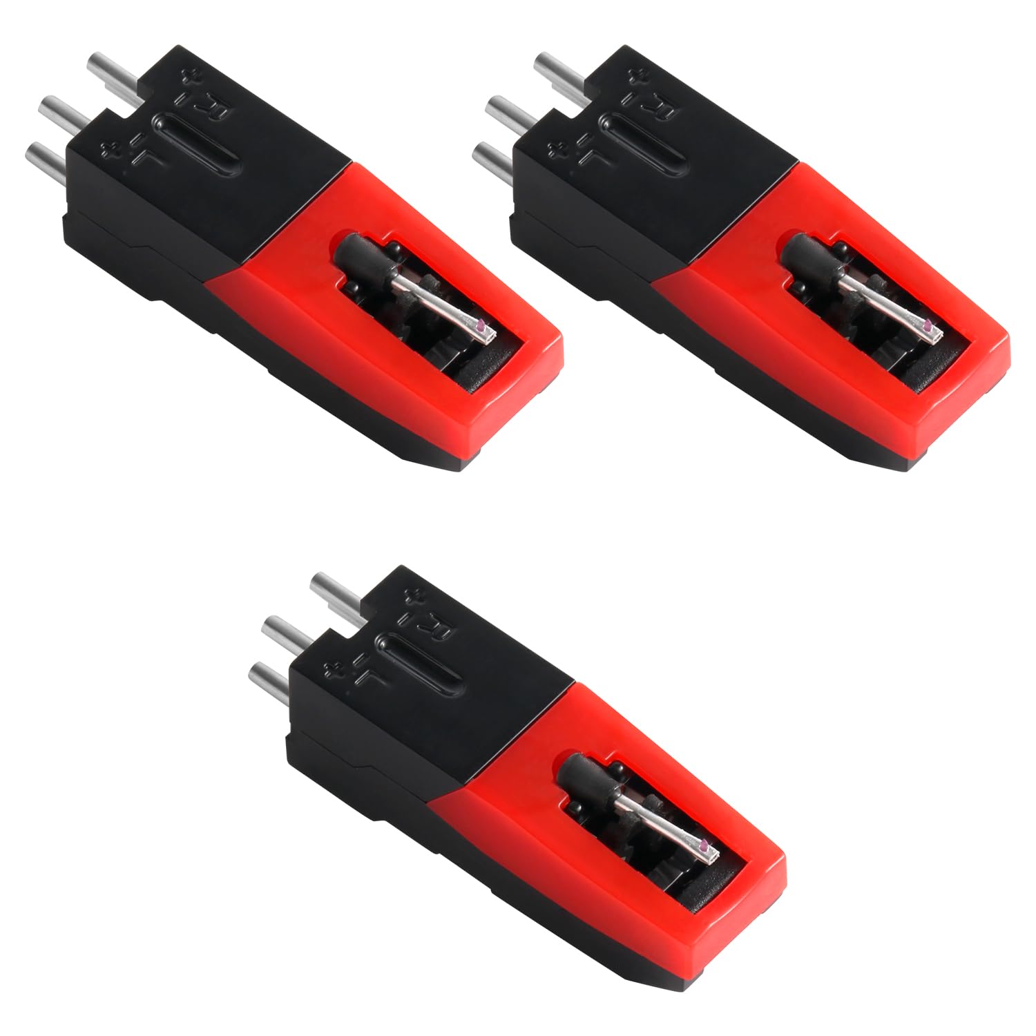 3pcs Universal Record Player Cartridge, Vinyl Turntable Cartridges Replacement Diamond Stylus Needle Turntable Needle Record Player Needle for LP Phonograph, Victrola, ION, Crosley