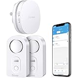 Govee WiFi Water Sensor 2 Pack, 100dB Adjustable Alarm and App Notifications, Leak and Drip Alerts by Email, Detector for Hom