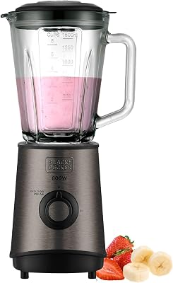 Liquidificador de vidro black+decker, cinza, 800 w
