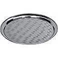 Winco Round Tray with Swirl Pattern, 14-Inch, Stainless Steel