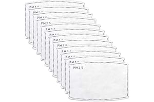 SANFILAND 12 PCS PM2.5 Activated Carbon Face Mask Filter for Adults, Replaceable Mouth Respirator Filter to Anti Haze Dustproof Air Pollution Germ