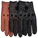 Ambesi Men's Open Back Deerskin Leather Driving Gloves
