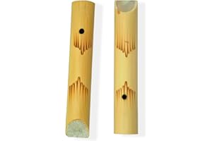 GMP Bamboo Loon Imitation Whistle Bird Call, Hand-Crafted | Wood Bird Mimic Whistle, Musical Woodwind Percussion Instrument, 