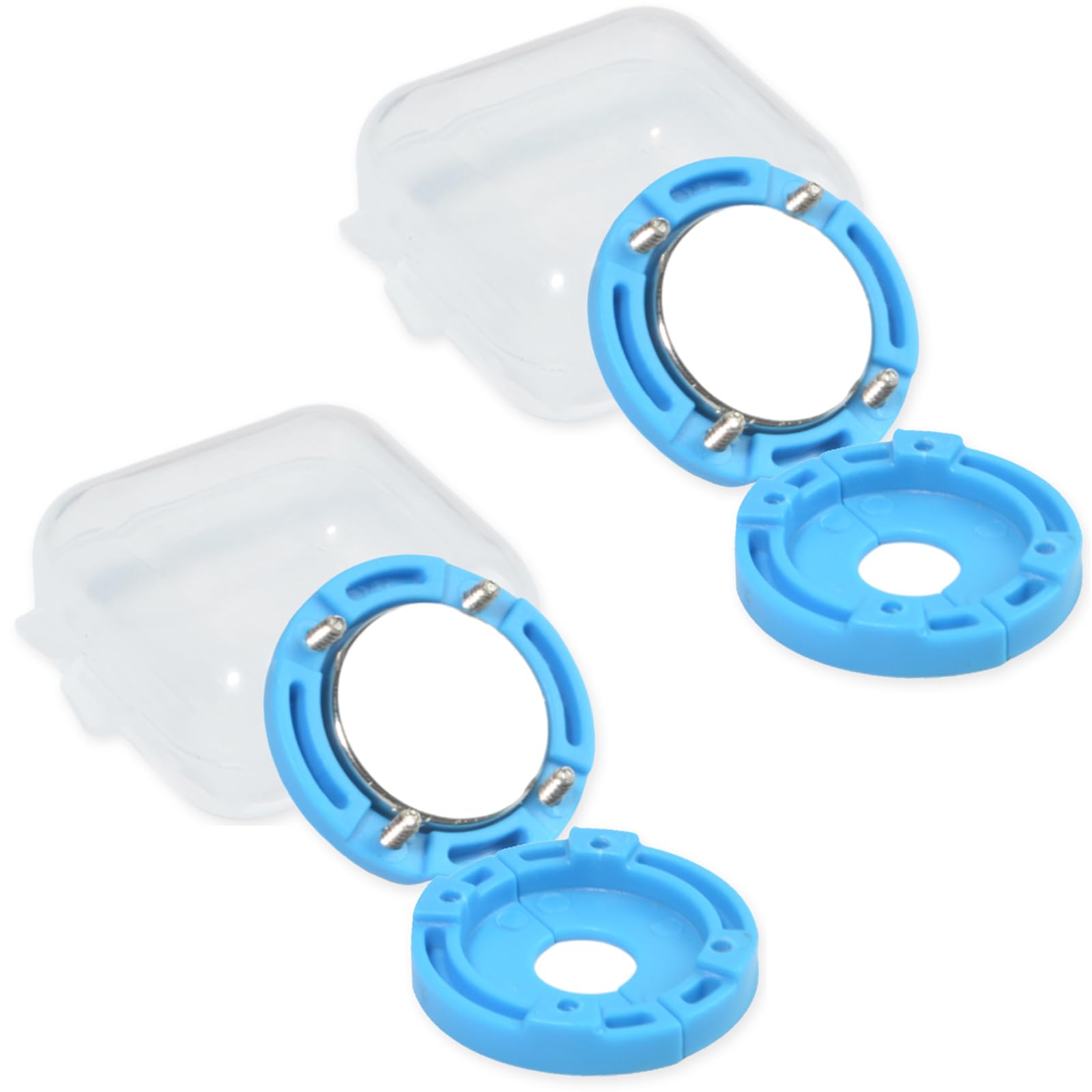 HYS Mobile Radio Mic Speaker Magnetic Holder Compatible for CB/VHF/UHF Two Way Radio Transceiver Scanner Microphone, 2 Pack (Blue)