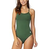baleaf Women's Athletic Training Adjustable Strap One Piece Swimsuit | UPF 50+;Quick Dry;Moderate Coverage;Removable Padded;Adjustable Straps;Keyhole Back;Good for Swimming,Surfing,Diving,Training