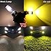 Alla Lighting 9140 9145 H10 LED Fog Lights Bulbs or DRL, 3000K Golden Yellow PY20D H10 9155, 360° Light Output Super Bright 3030 SMD Replacement