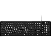 Korean&amp;English Keyboard USB Wired - 104 Keys Full-Size Laser-Etched Letter | Non Fading Characters,,1.6m Cable Length,Bilingual Keyboard with Number Pad - Standard ANSI Layout for PC Computer,hangul
