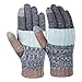 Vbiger Women Winter Gloves Warm Long Knit Gloves Fashionable Outdoor Windproof Full-finger Mittens (Dark Grey)