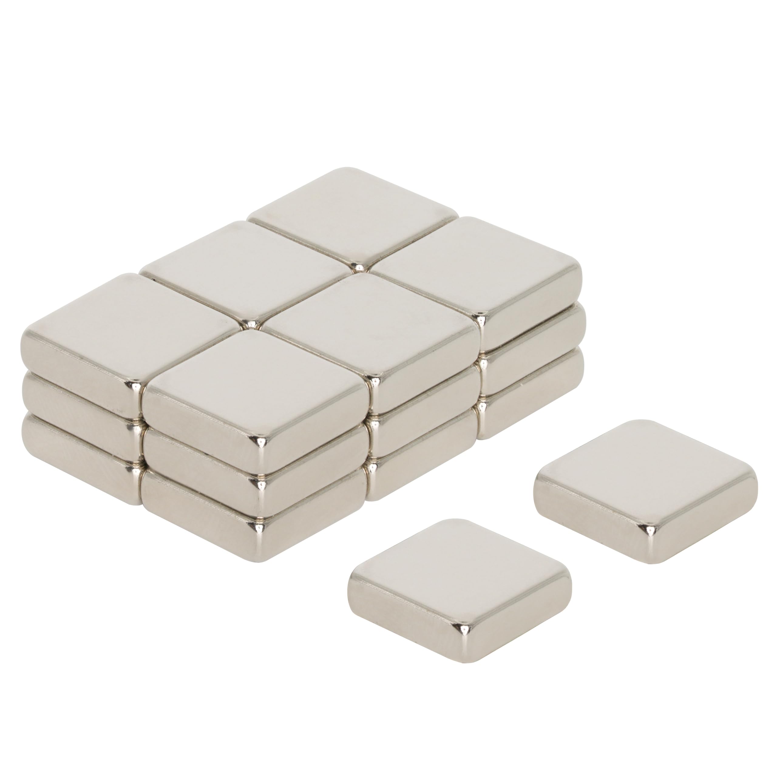 N42 Neodymium Magnet for Arts, Crafts, Model Making, DIY, Hobbies, Science, Office and Home - 10mm x 10mm x 3mm thick - 2.2kg Pull - Pack of 20
